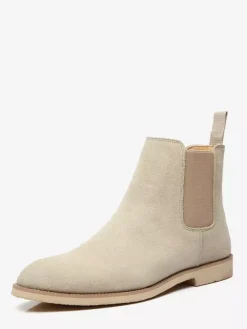 Bottines Chelsea pour homme à talon bas en cuir suédé et bout pointu disponibles en 5 couleurs