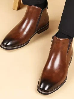 Bottines Chelsea rétro pour homme style britannique mode