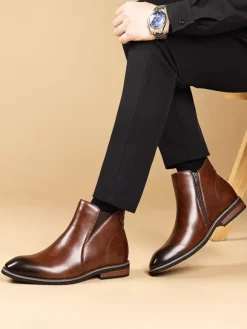Bottines Chelsea rétro pour homme style britannique mode
