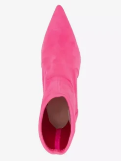 Bottines en daim à bout pointu et talons hauts pour femmes