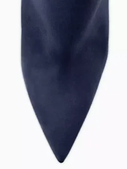 Bottines en daim marron à talons hauts et bout pointu pour femmes