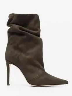 Bottines en daim pour femmes bottines à talons hauts et bout pointu