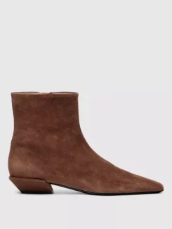 Bottines en daim pour femmes bottines à bout carré et talon épais