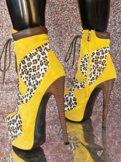 Bottines en micro suède à bout rond pour femmes