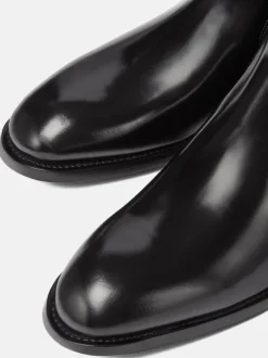 Bottines Homme avec Bout Rond en Cuir Synthétique Unicolore
