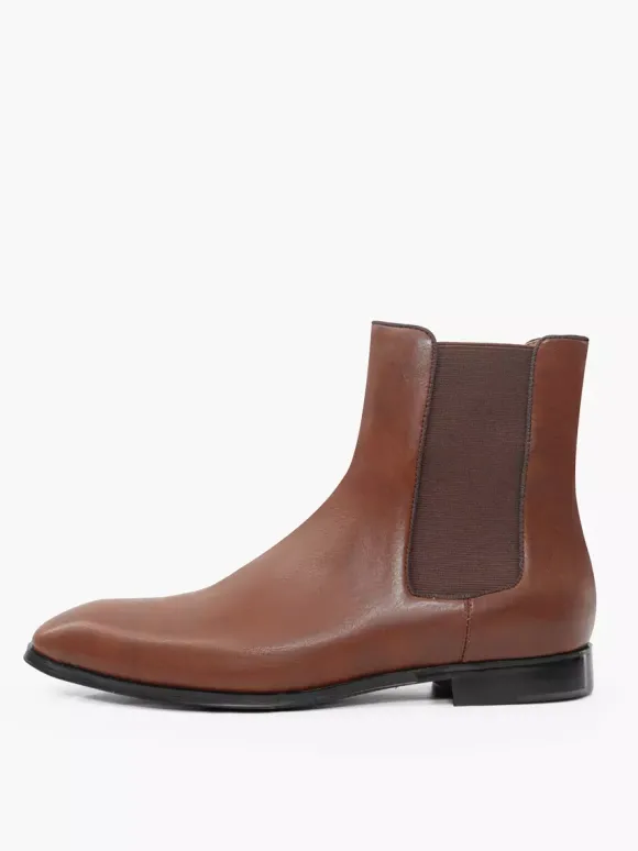 Bottines Homme avec Bout Rond Unicolore