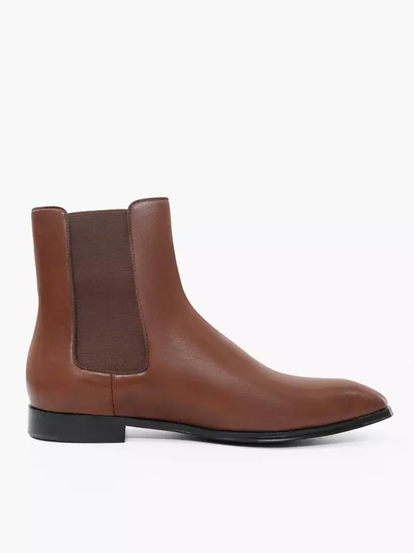 Bottines Homme avec Bout Rond Unicolore