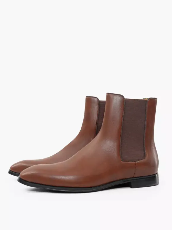 Bottines Homme avec Bout Rond Unicolore