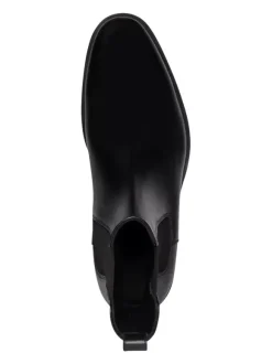 Bottines Homme avec Bout Rond en Cuir Synthétique Unicolore