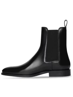 Bottines Homme avec Bout Rond en Cuir Synthétique Unicolore