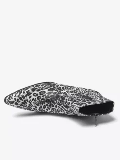 Bottines homme à talon épais et bout rond style léopard