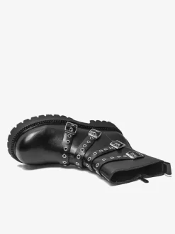 Bottines noires à boucle pour hommes