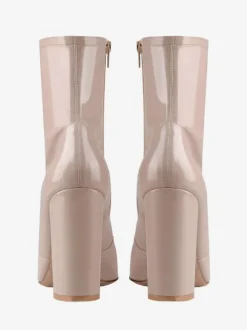Bottines noires à bout pointu et talon épais pour femmes chaussures