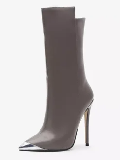 Bottines noires conçues à bout pointu et à talons hauts pour femmes 2026