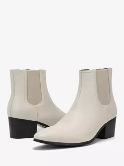 Bottines noires pour hommes bout pointu talon compensé style Chelsea