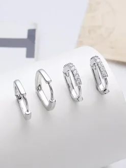 Boucles d'oreilles carrées en zircone pour femmes 2026