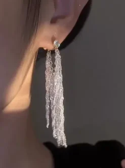 Boucles d'oreilles de mariée en métal pour femmes
