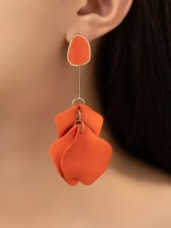 Boucles d'oreilles de mariée Bijoux de mariée percés en métal sans pierre
