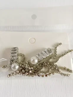 Boucles d'oreilles de mariage en métal et diamant Bijoux de mariage percés