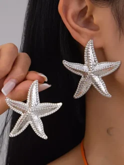 Boucles d'oreilles de style vacances en forme d'étoile de mer pour femmes 2026