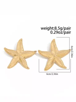 Boucles d'oreilles de style vacances en forme d'étoile de mer pour femmes 2026