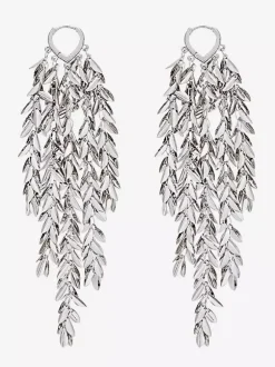 Boucles d'oreilles dorées pour adulte style européen décontracté motif feuille et géométrie. Bijou du quotidien