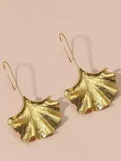 Boucles d'oreilles en alliage de feuille de ginkgo pour femmes 2026