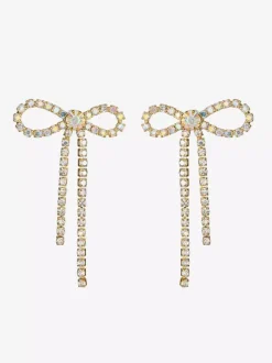 Boucles d'oreilles en strass avec n艙ud brillant pour femmes 2026