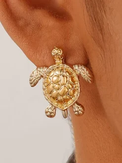 Boucles d'oreilles Jolies boucles d'oreilles en forme d'animal tortue chic et personnalité