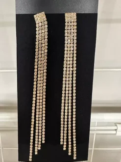 Boucles d'oreilles longues à pampilles et strass pour femmes 2026