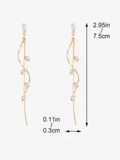 Boucles d'oreilles longues en cristal pour femmes 2026
