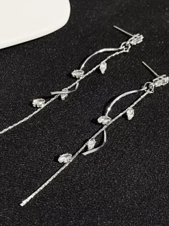 Boucles d'oreilles longues en cristal pour femmes 2026