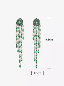 Boucles d'oreilles noires et rouges pour adultes style européen motif floral.