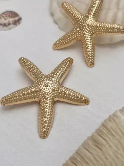 Boucles d'oreilles style océan en forme d'étoile de mer pour femmes 2026
