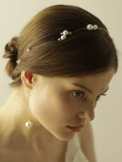 Boucles d'oreille perles bijoux de mariée