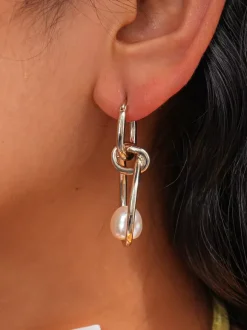Boucles d'oreilles argentées pour adolescentes style géométrique irrégulier bijoux décontractés du quotidien