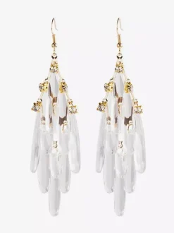 Boucles d'oreilles blanches pour adulte style baroque géométrique irrégulier bijoux décontractés au quotidien
