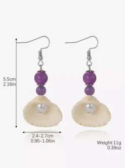 Boucles d'oreilles bohèmes en forme de coquillage pour femmes 2026