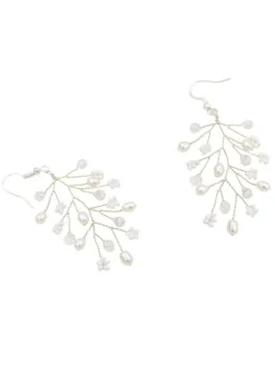 Boucles d'oreilles de mariage bijoux de mariage argent perle
