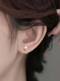 Boucles d'oreilles de mariée Bijoux de mariage percés en perles