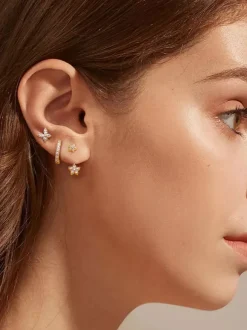 Boucles d'oreilles de mariée en strass et métal percé Bijoux de mariée