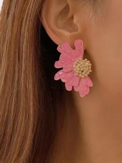 Boucles d'oreilles en alliage de fleurs pour femmes 2026