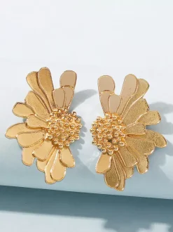 Boucles d'oreilles en alliage de fleurs pour femmes 2026