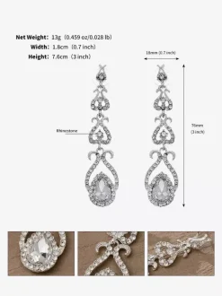 Boucles d'oreilles en argent pour adulte style vintage géométrique irrégulier bijoux de fiançailles