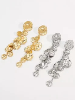 Boucles d'oreilles pendantes longues en métal pour femmes 2026