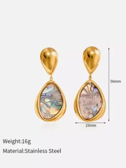 Boucles d'oreilles rose clair pour adulte style européen géométriques bijoux décontractés.