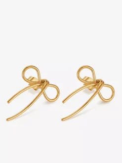 Boucles d'oreilles à tige en or avec n艙ud papillon pour femme 2026