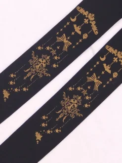 Bourgogne Lolita Collant Ange Croix Dorure Lolita Velours Stocking Déguisements Halloween
