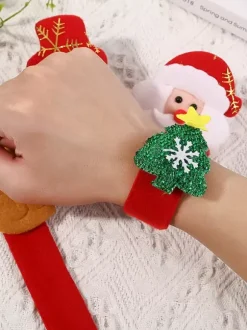 Bracelet à Claquer Bande de Slap Enfant Fille Garçon Jouets de Noël Lumière