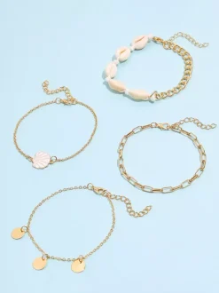 Bracelet de cheville Coquillage Bohème Bijoux pour femmes adultes Accessoires
